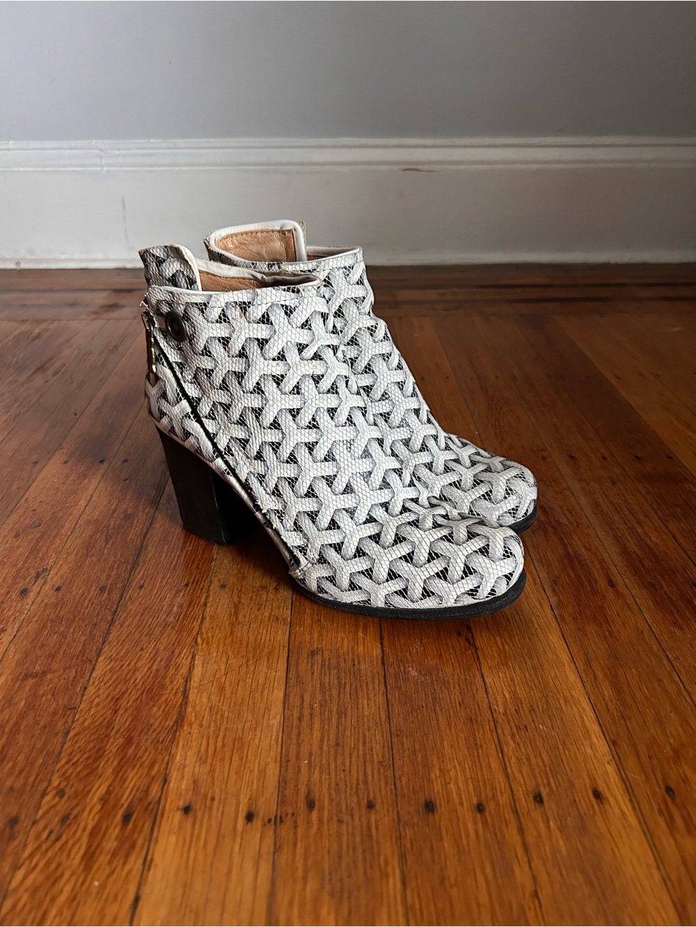 A.S. 98 Airstep Ankle Boots Luxury Leather Snake Skin Print